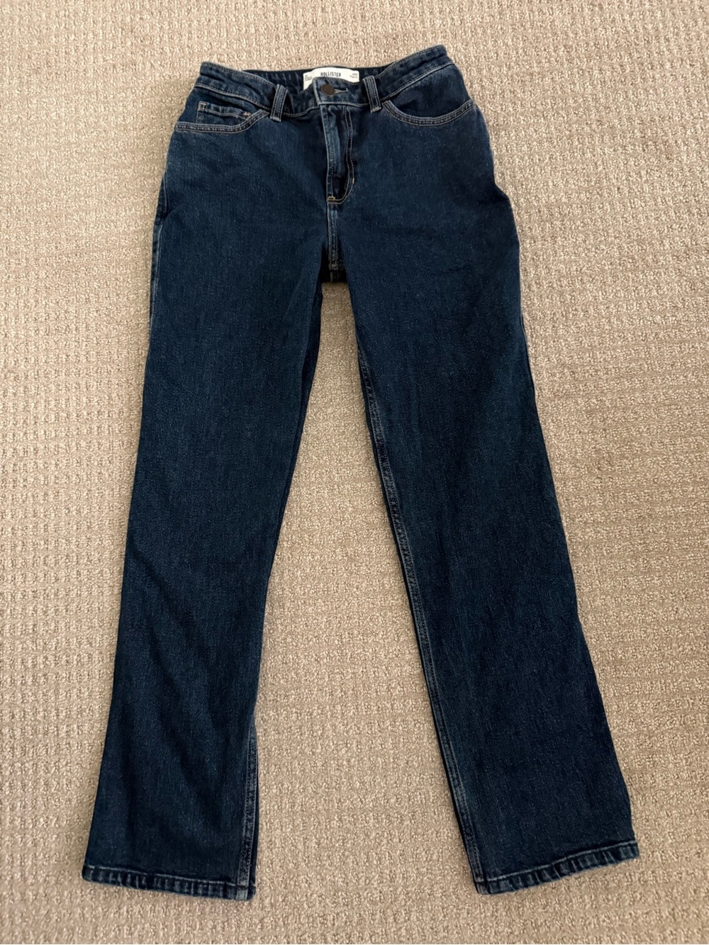 Hollister Dark Blue Straight-Leg Jeans